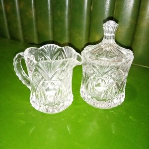 NEW JG Durand Cristal D'Arquest Vinceness Sugar and Creamer Set France